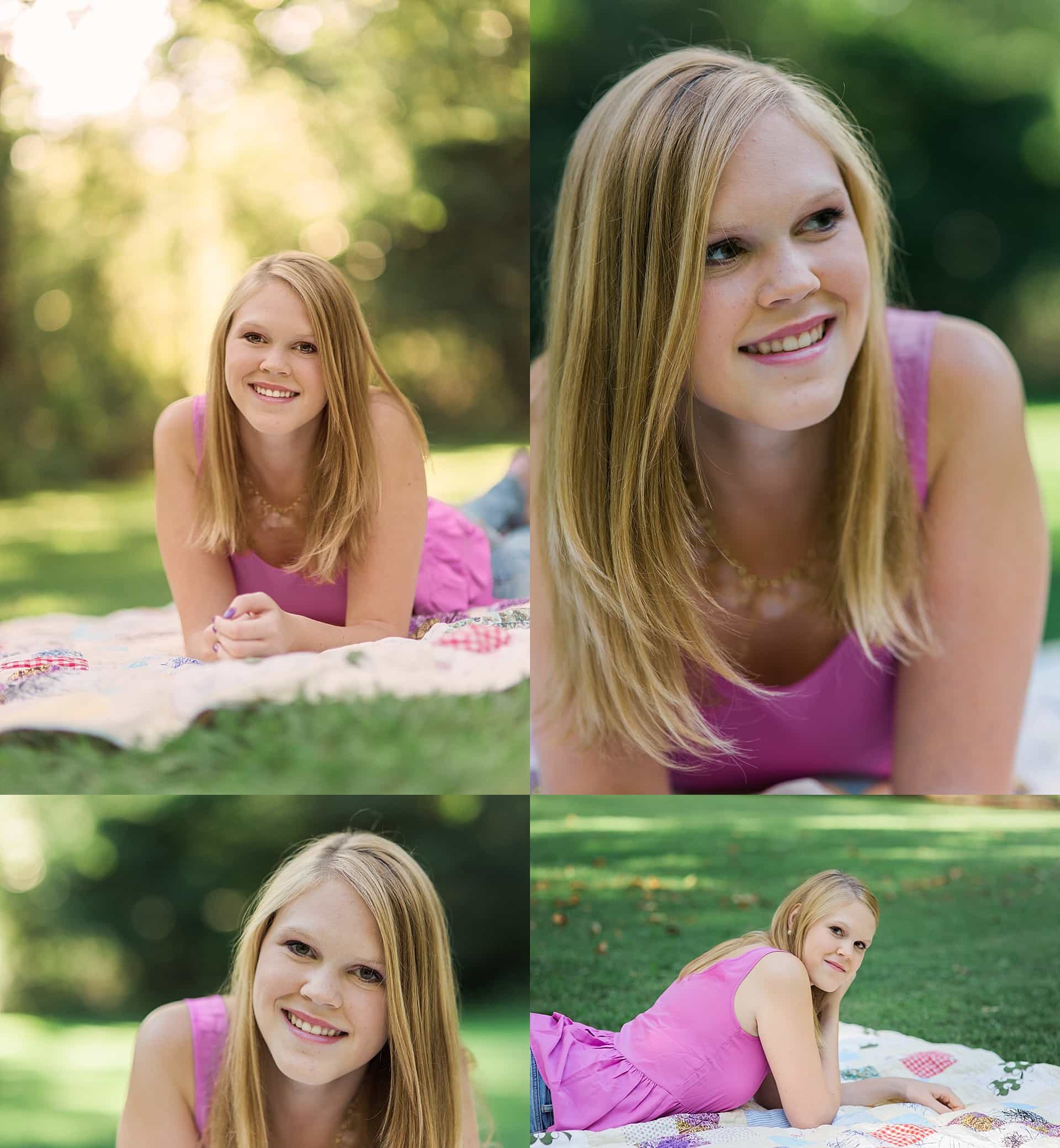 High school senior photography outside in summer Asheville NC
