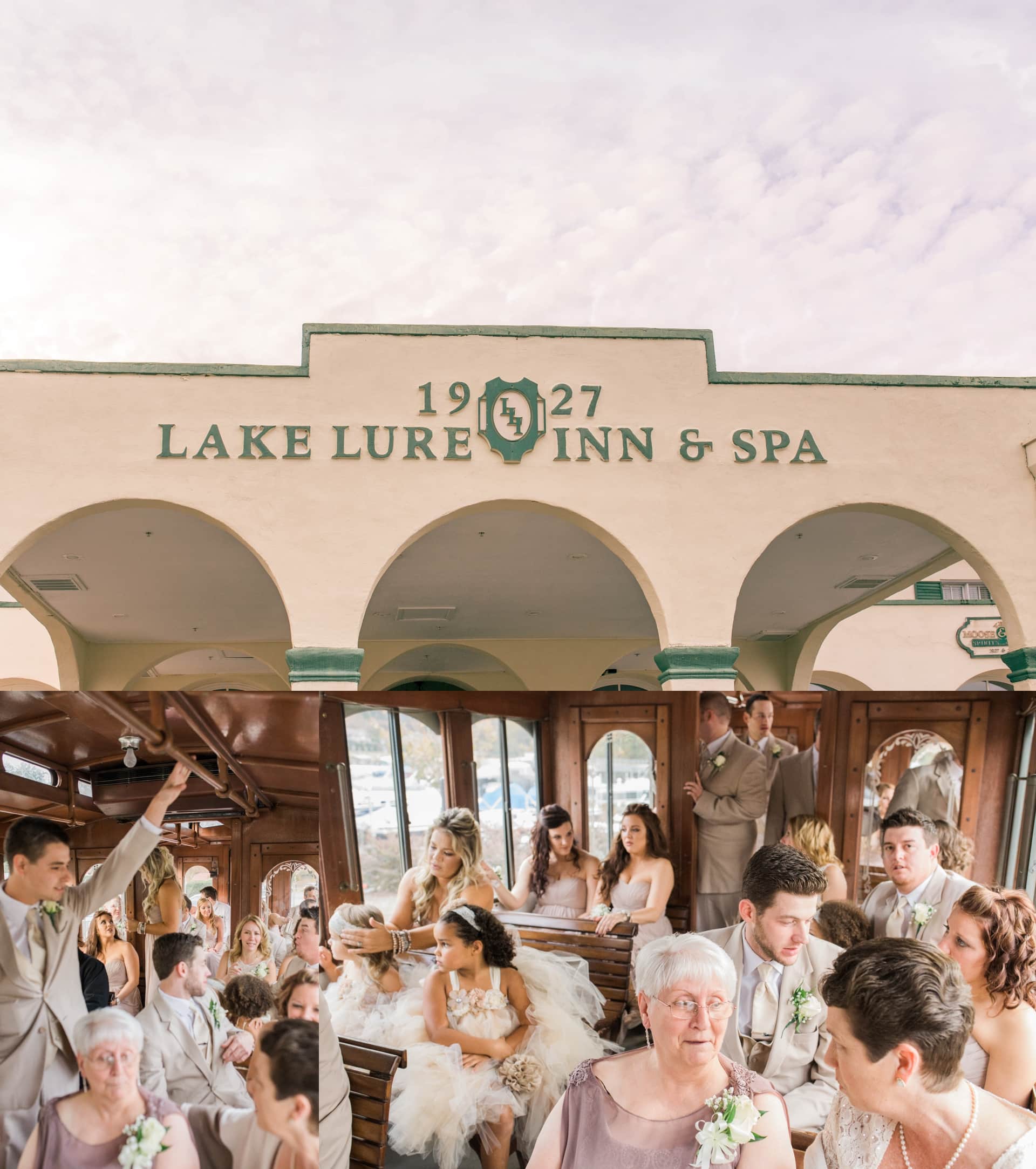 Wedding party at lake lure inn 