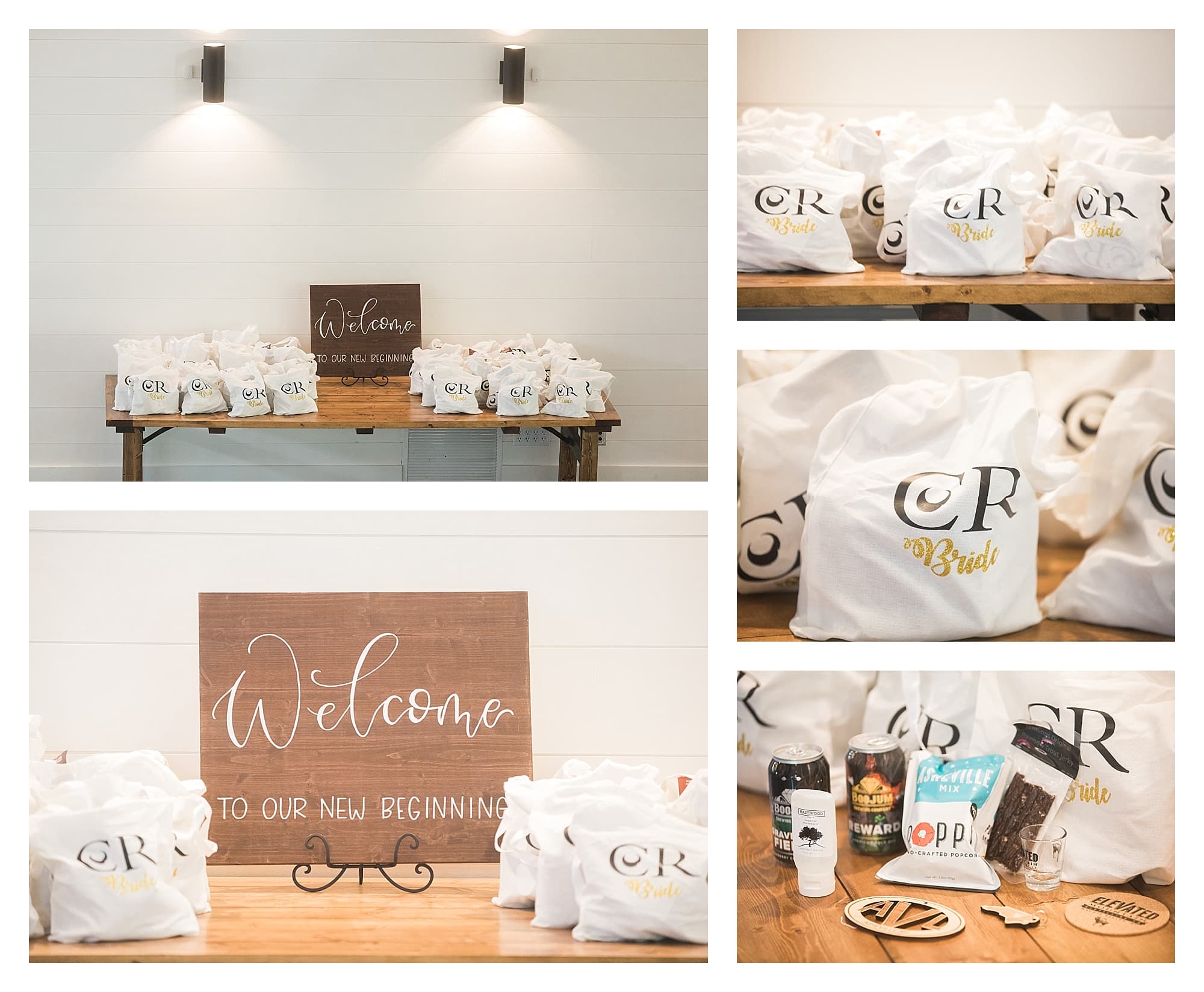 Goodie bags for bride from Chestnut Ridge Venue