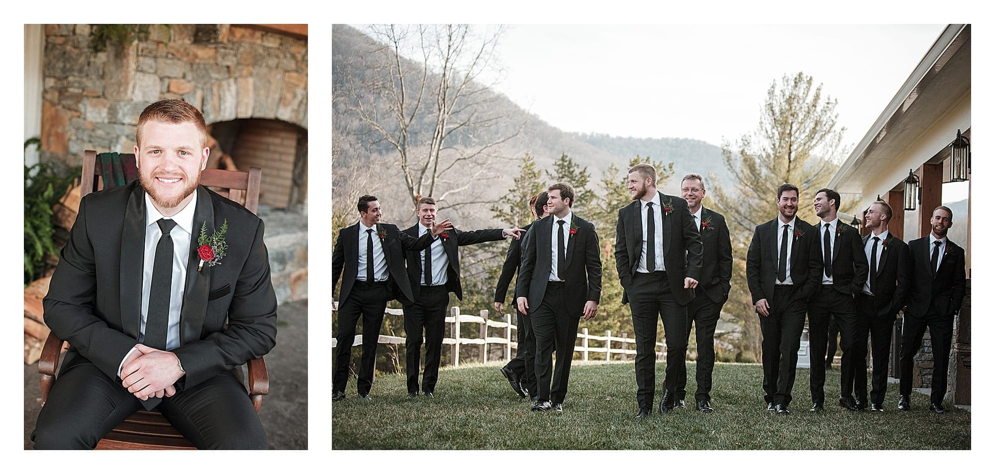groomsmen hand out before their wedding