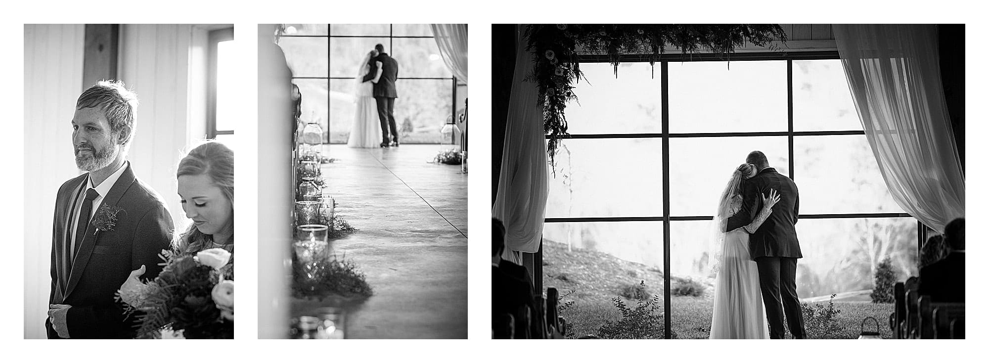 Couple shares a quiet moment at wedding