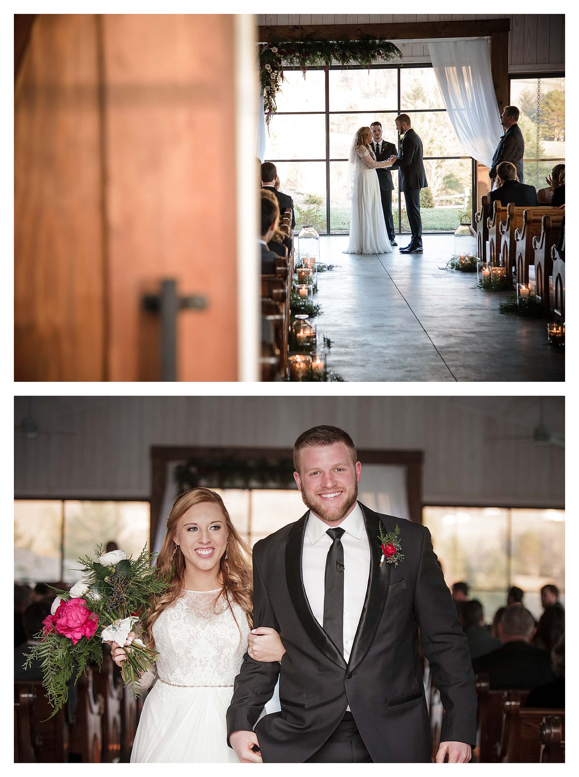 Couple says I do at wedding in Asheville NC