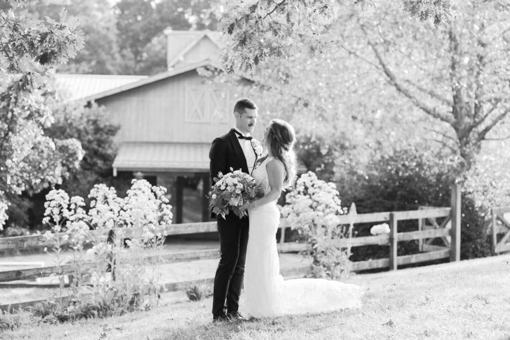 Bride and groom portraits at the Farm | Kathy Beaver Photography | Asheville Wedding Photographer