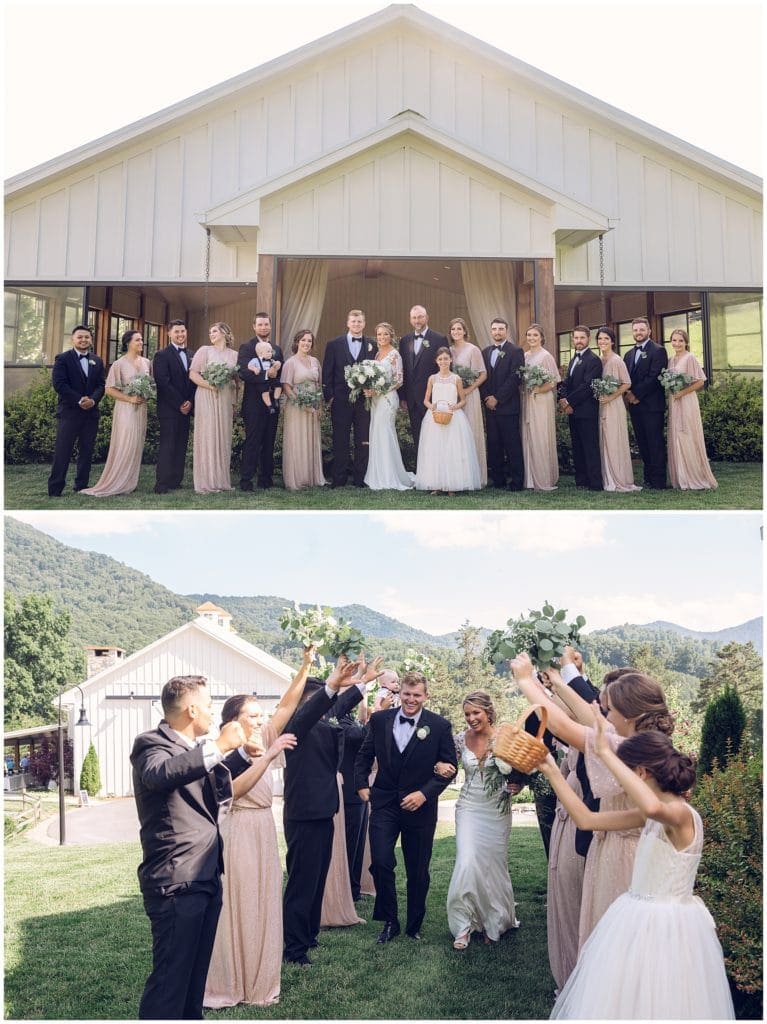 Wedding party photos at Chestnut Ridge  | Asheville Wedding Photographer | Kathy Beaver Photography