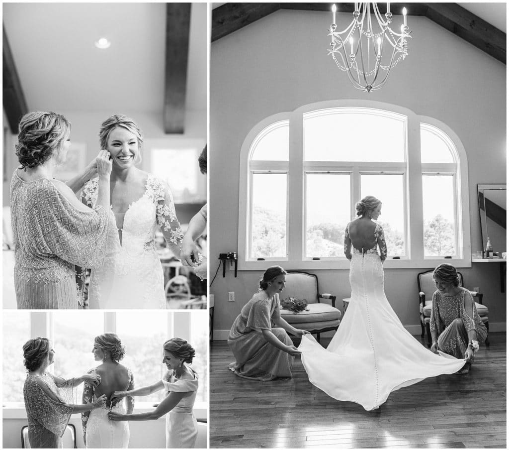 Getting ready in the Bridal Suite  | Asheville Wedding Photographer | Kathy Beaver Photography