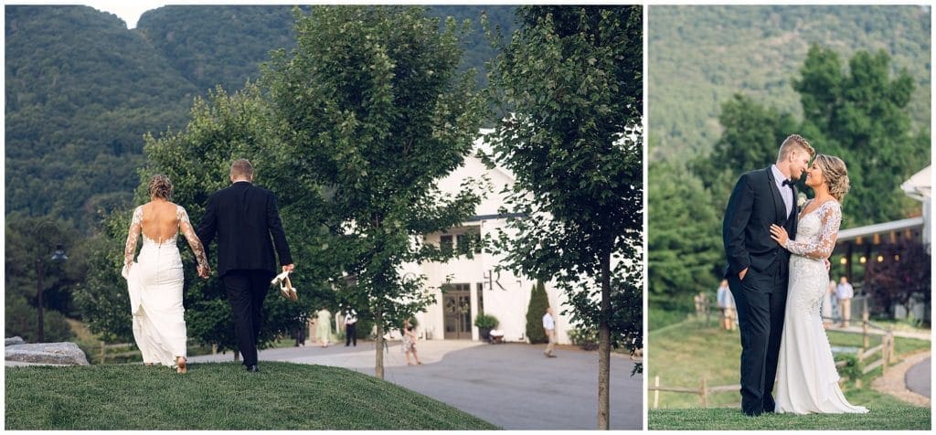 Private moment for the bride and groom at reception |Chestnut Ridge Wedding Venue  | Asheville Wedding Photographer | Kathy Beaver Photography