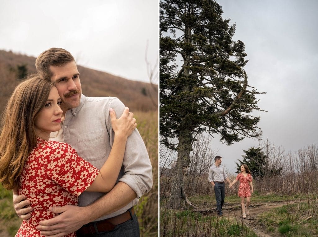 Moody engagement session at Black Balsam in Asheville  | Asheville Engagement Photographer