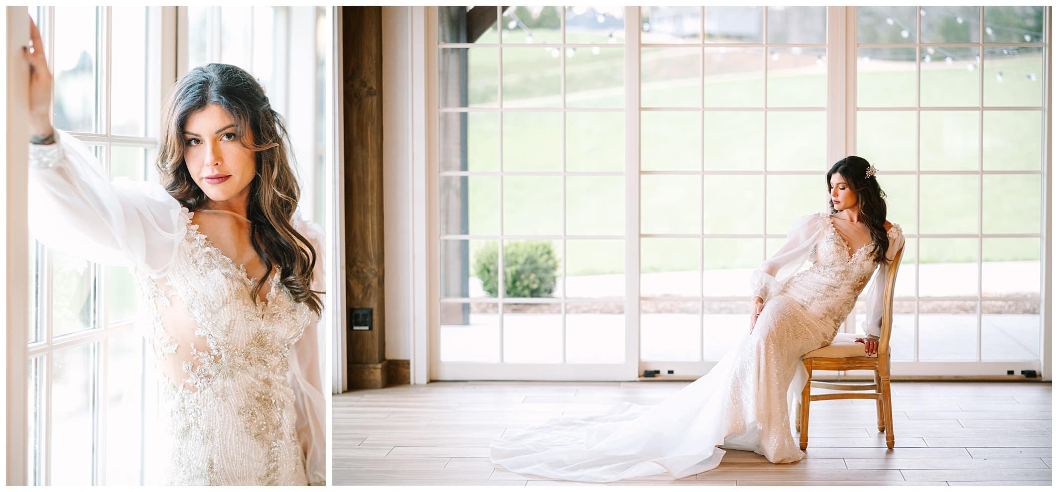A bridal gown photoshoot for designs by Angela Kim Couture at The Ridge by Kathy Beaver Photography, an Asheville Wedding Photographer. 
