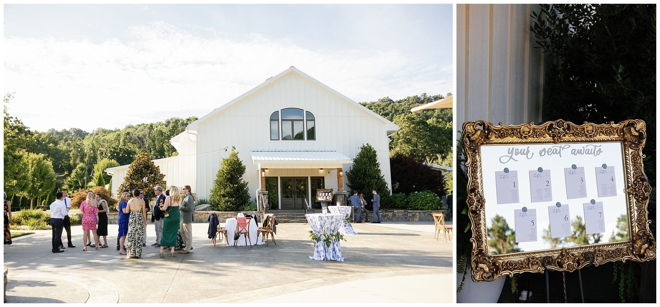 A wedding ceremony at a vineyard in california.