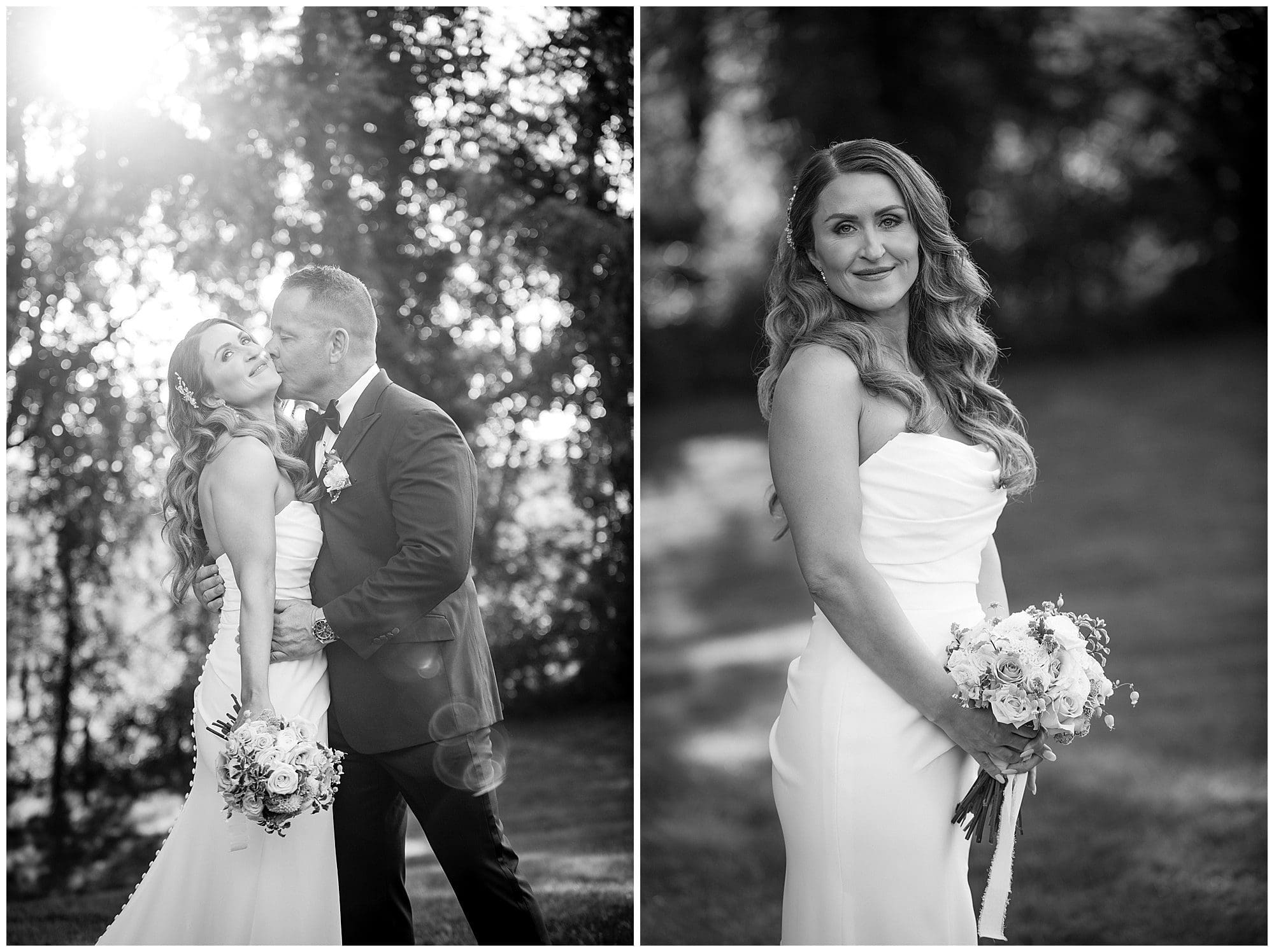 Timeless black and white photos of bride and groom at the Farm in Candler, NC 