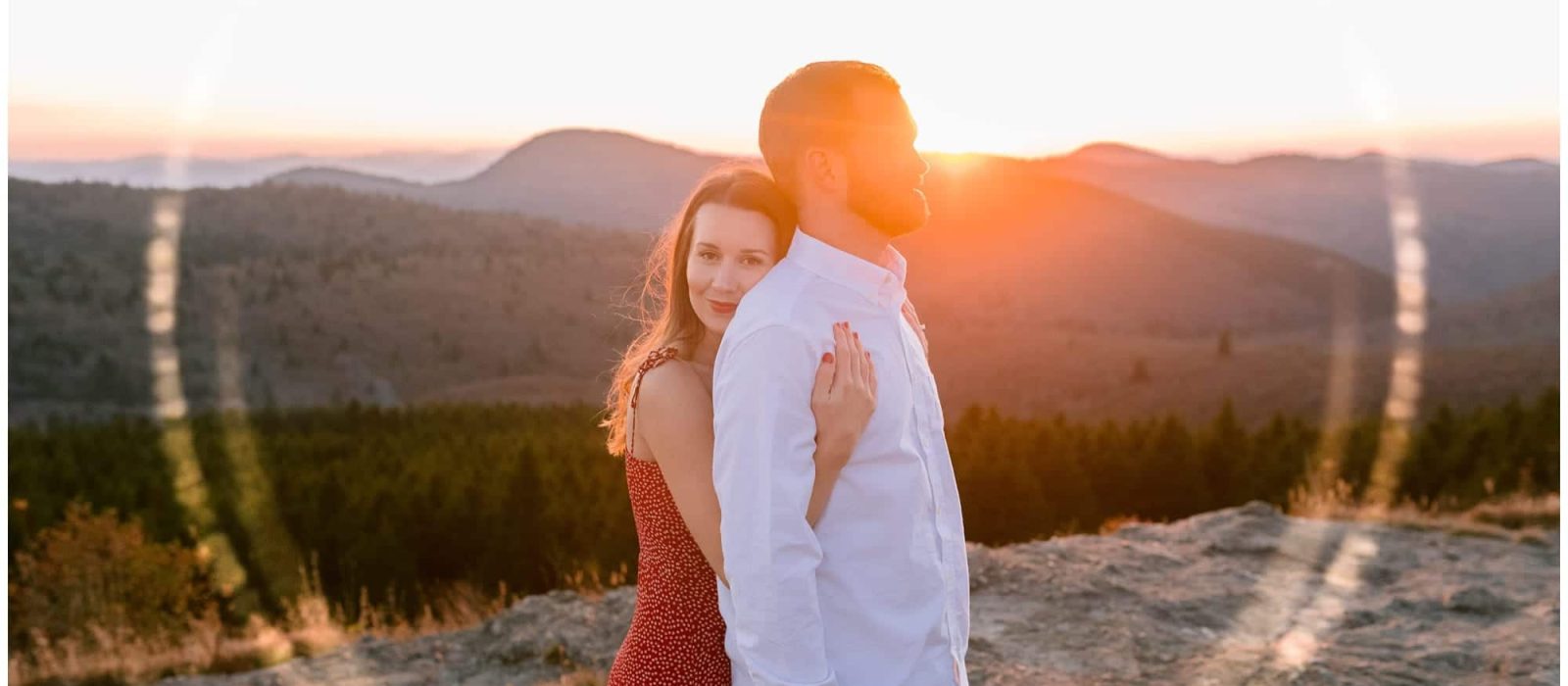 Black Balsam engagement session at Sunset