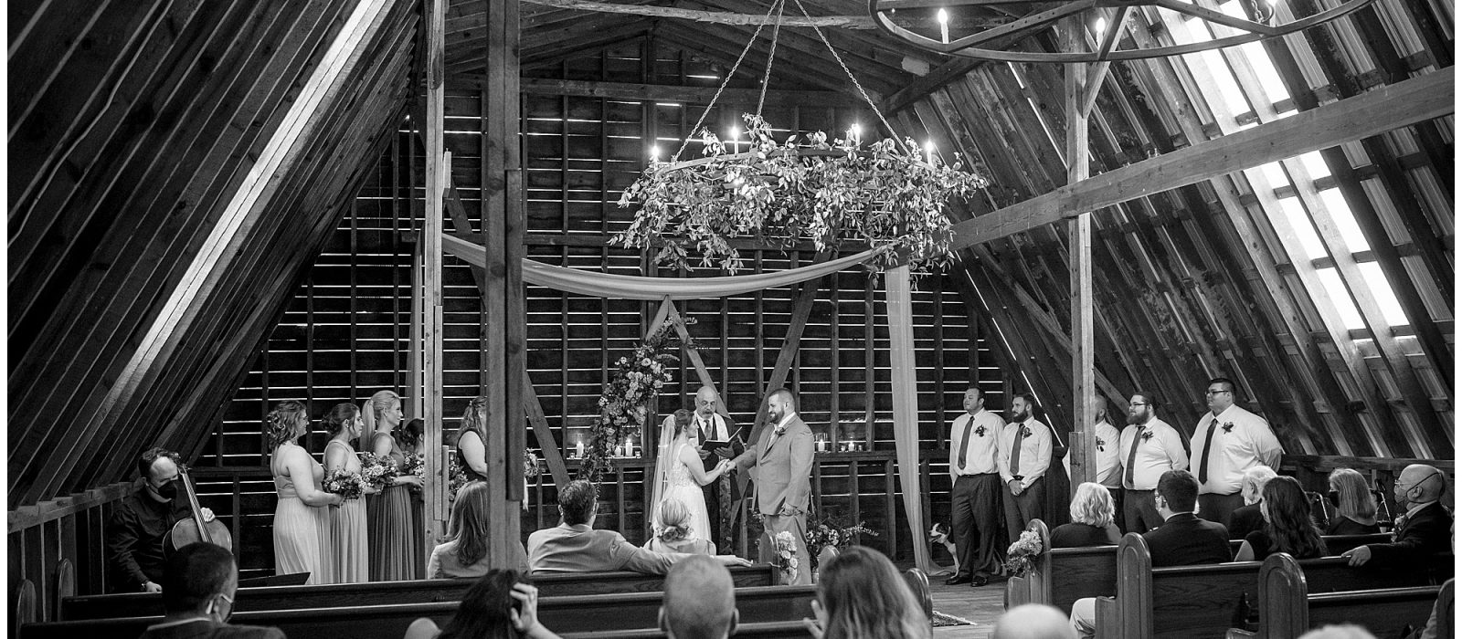 Barn wedding ceremony at Honeysuckle Hill in Asheville | Kathy Beaver Photography
