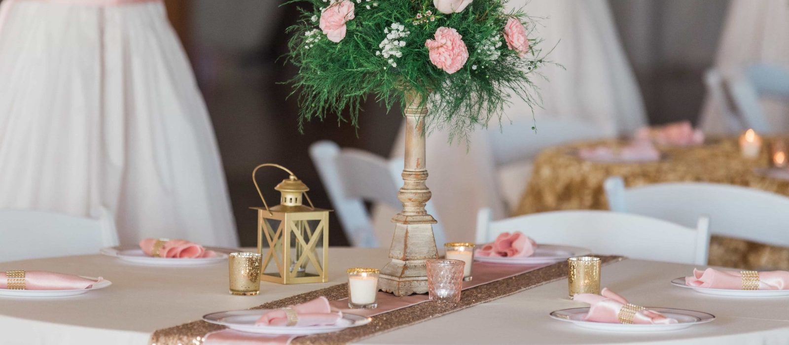 Blush and Gold Wedding Reception